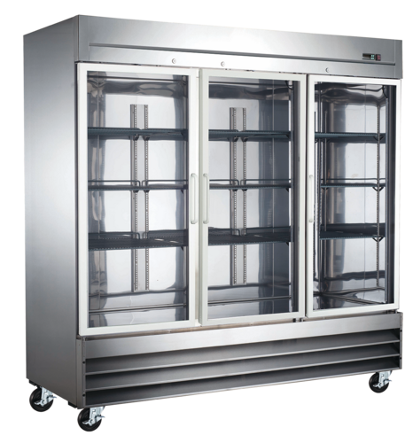 EFI C3-82GDSVCX 82" 3 Swing Door Glass Refrigerator Merchandiser