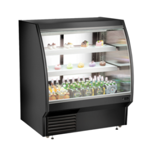 EFI CDCBC-48 48" Curved Glass 2 Door Floor Refrigerated Deli Case