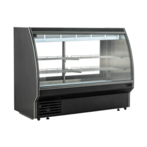 EFI CDCBC-60 60" Curved Glass 2 Door Floor Refrigerated Deli Case