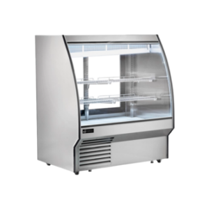 EFI CDCSC-48 48" Curved Glass 2 Door Floor Refrigerated Deli Case