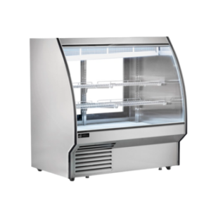 EFI CDCSC-60 60" Curved Glass 2 Door Floor Refrigerated Deli Case
