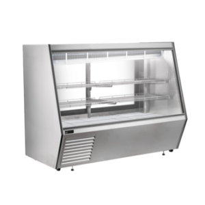 EFI CDCSS-72 72" Straight Glass 2 Door Floor Refrigerated Deli Case