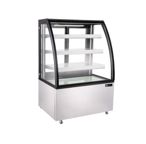 EFI CGCM-3756 37" Curved Glass Floor Refrigerated Bakery Case