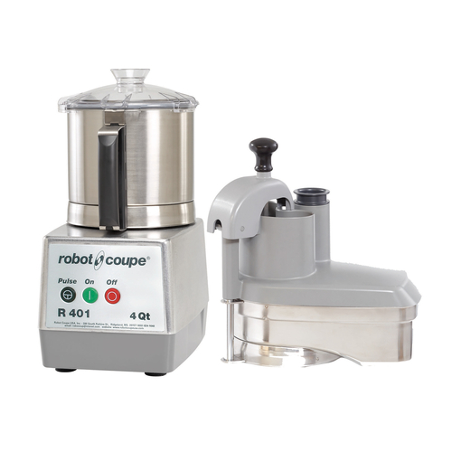 Robot Coupe R401 Continuous Feed Food Processor With 4.5 QT Stainless Steel Bowl