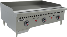 Vulcan VCRG36-T 36" Thermostatic Gas Countertop Griddle — Liquid Propane